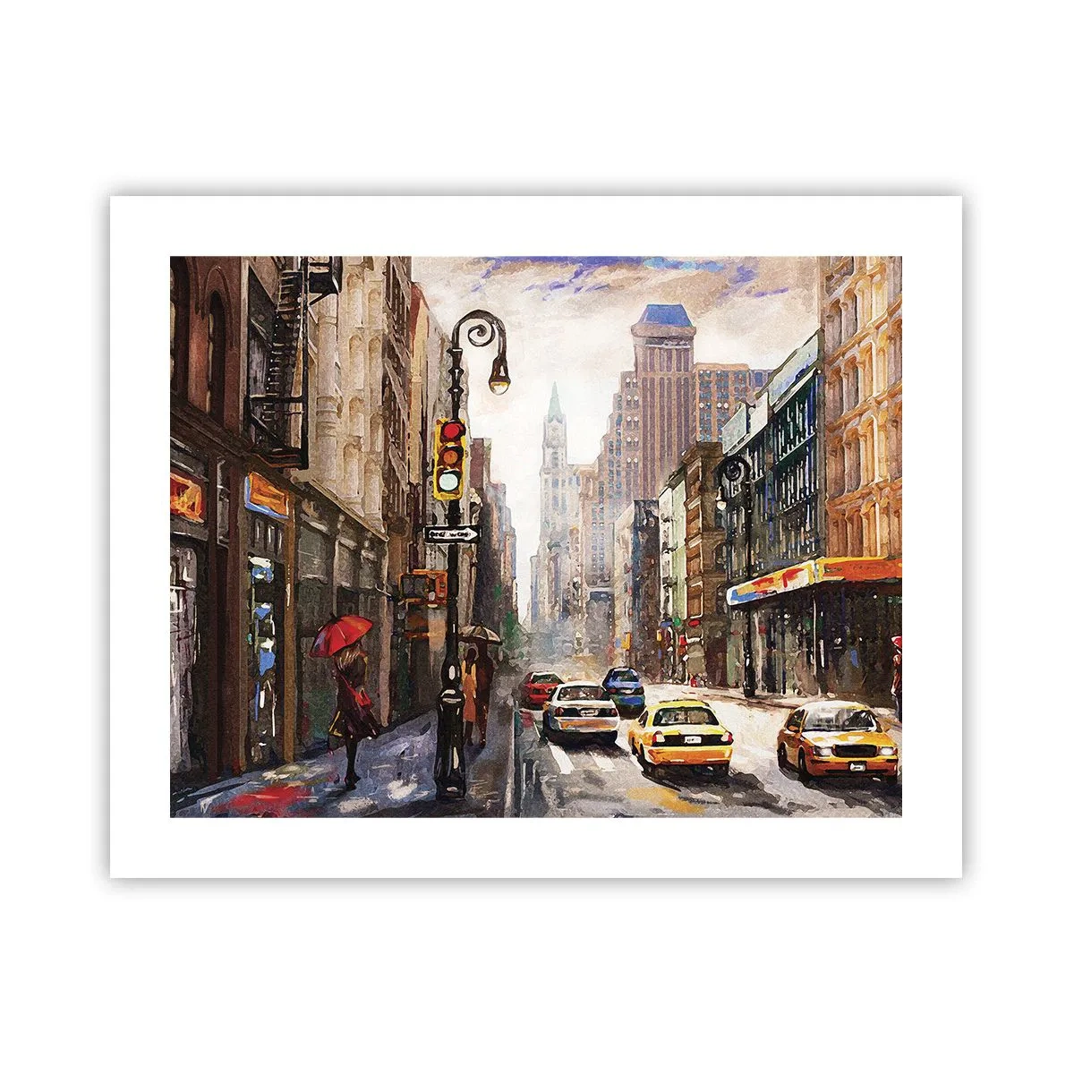 Poszter - New York – esőben is színes - 50x40 cm