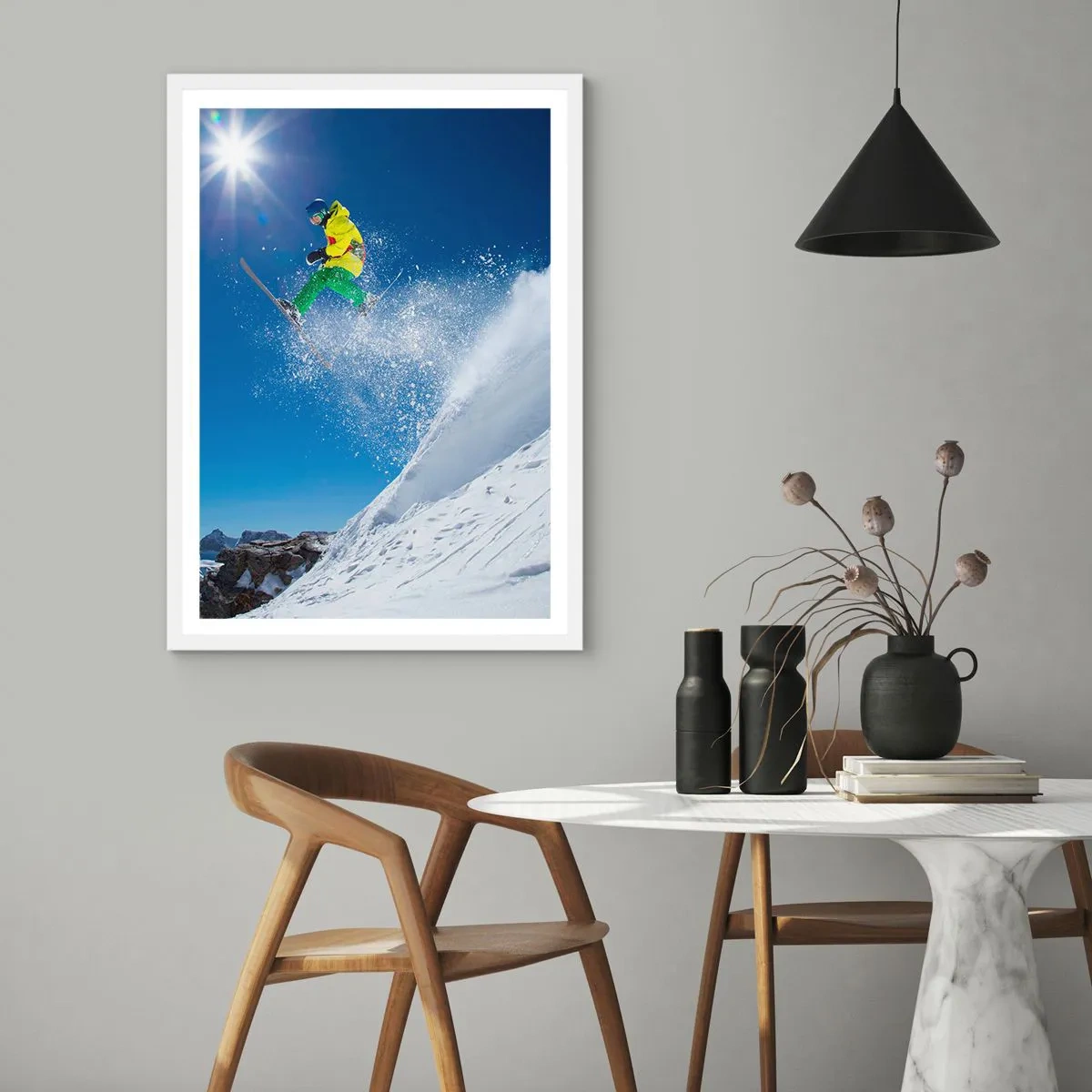 Poszter fekete keretben - Tánc a hegyekkel - 40x50 cm