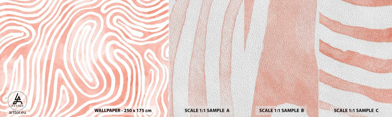 Fotótapéta Minta Premium Sand - Egy korall labirintusban - Minimalizmus, Modern művészet, Absztrakció - 100x30 cm