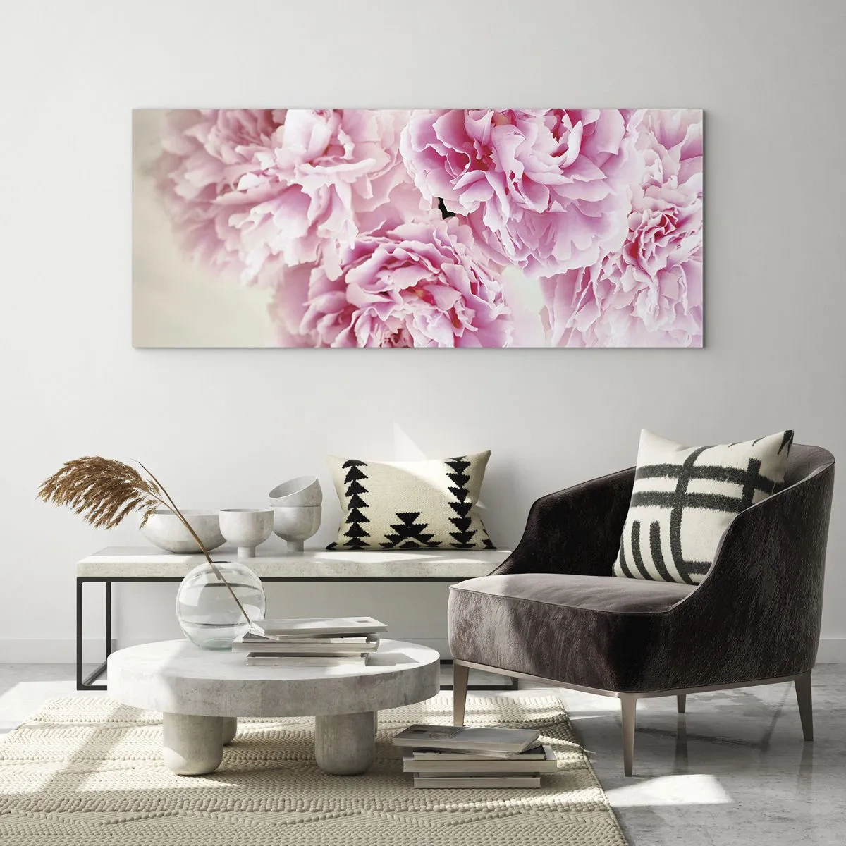 Üveg kép - Rózsaszín pompában - 100x40 cm