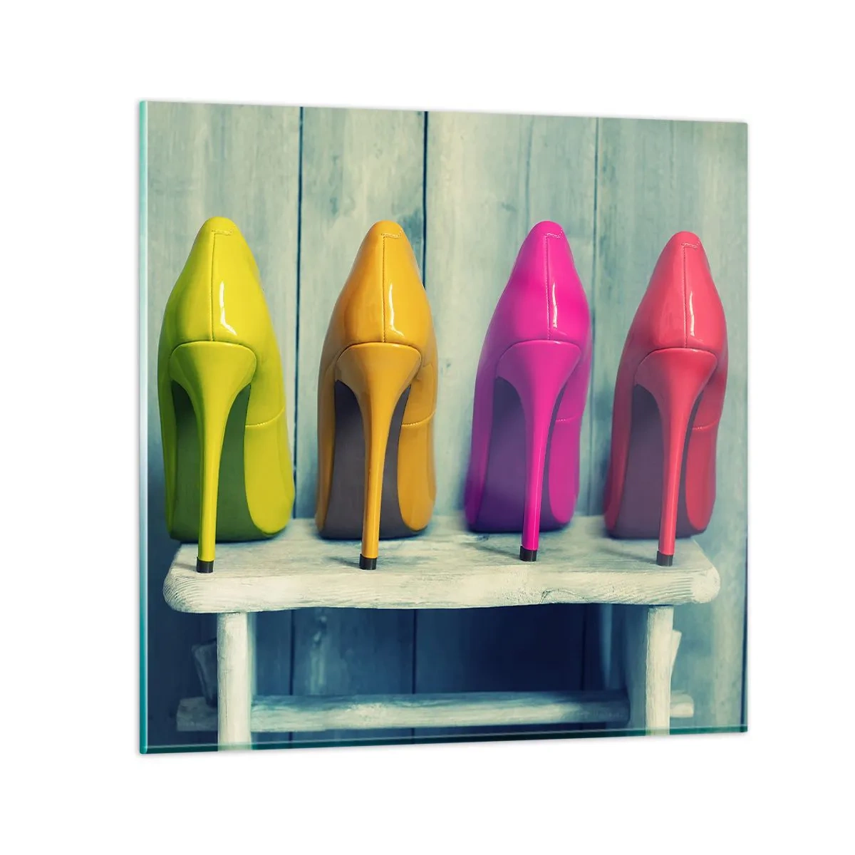 Üveg kép - Séta a szivárványon - 60x60 cm