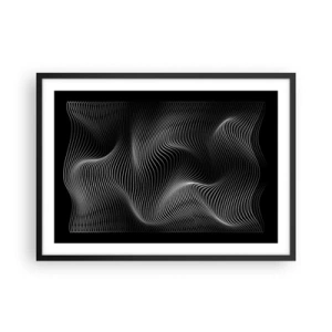 Poszter fehér keretben - A fény tánca a térben - 70x50 cm