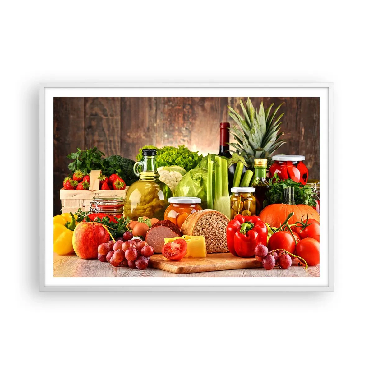 Poszter fekete keretben - Füstölt, sült és pácolt - 100x70 cm