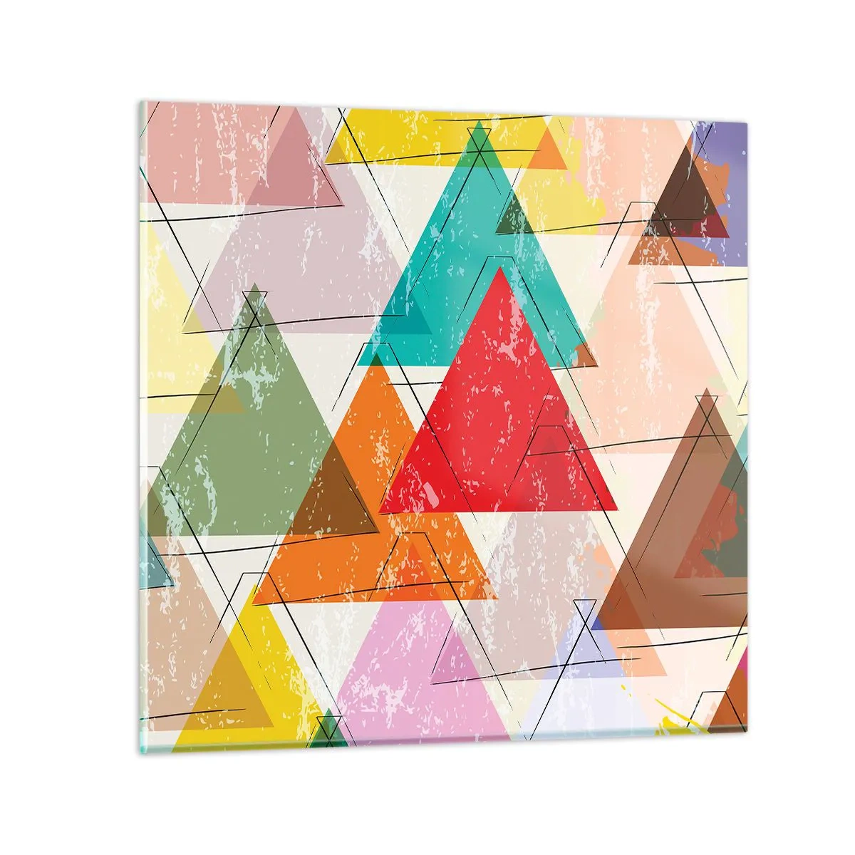 Üveg kép - Három-három - 40x40 cm