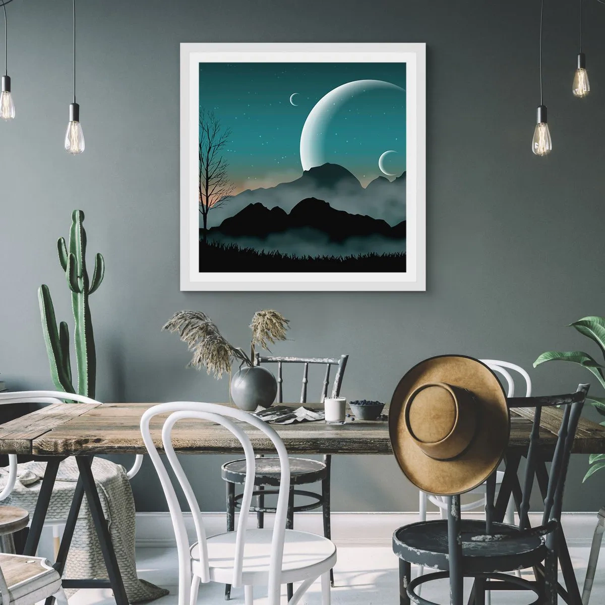 Poszter fekete keretben - Csillagos éj karneválja - 30x30 cm