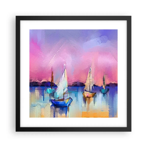 Poszter fehér keretben - Irány: széles vizek - 40x40 cm