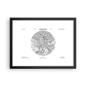 Poszter fehér keretben - Krakkó anatómiája - 40x30 cm