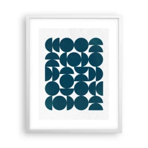 Poszter fekete keretben - Körök és félkörök - 40x50 cm