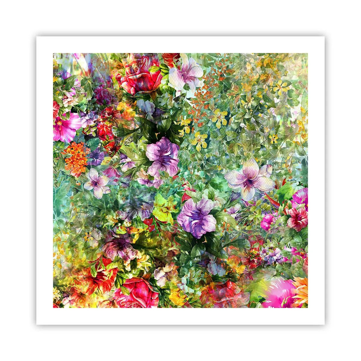 Poszter - Virágokban a vesztünk - 60x60 cm