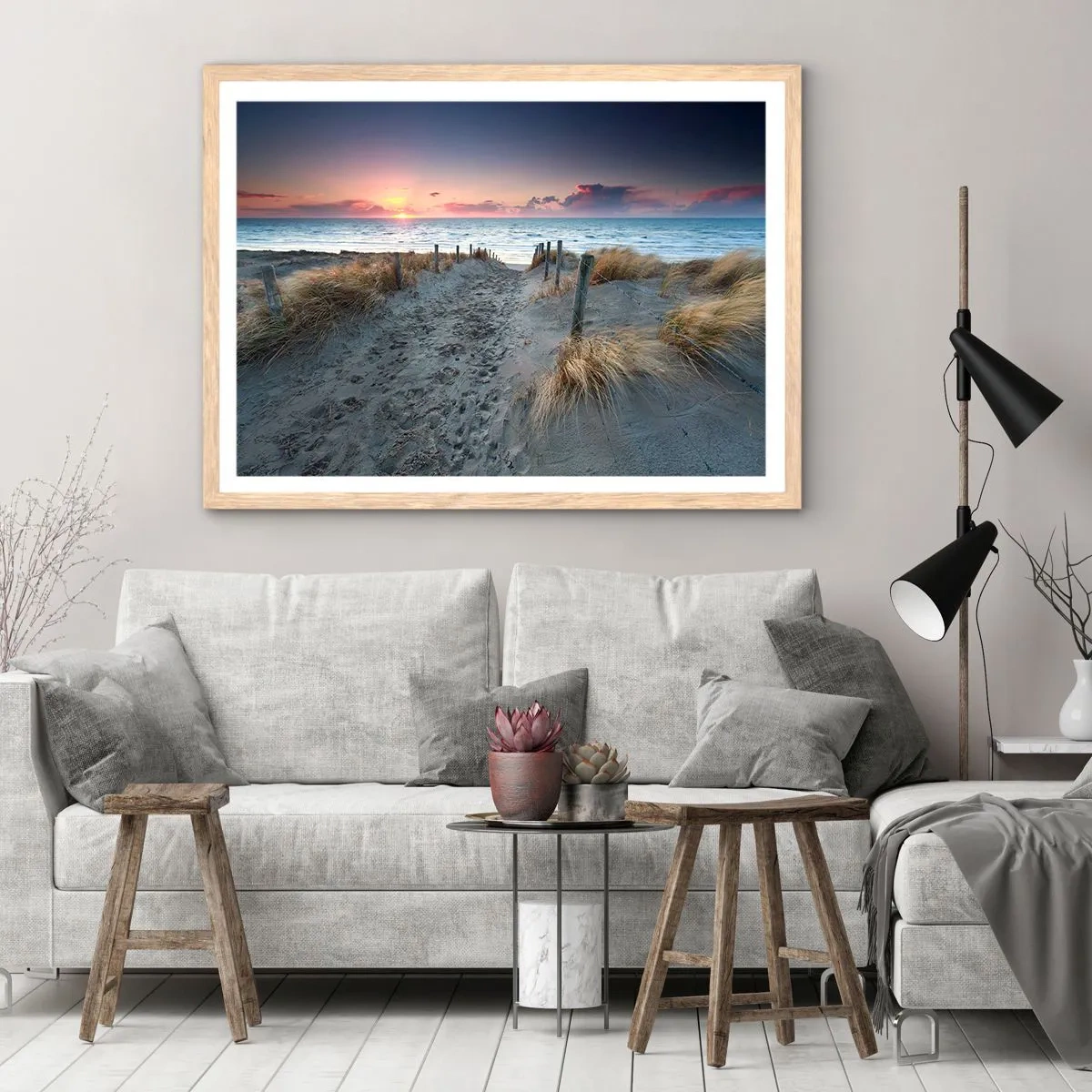 Poszter világos tölgy keretben - Kiöntöttél egy sugárzó szivárványos fényt... - 50x40 cm