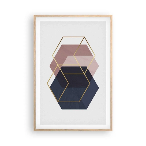 Poszter világos tölgy keretben - Az egyszerűség ereje - 61x91 cm