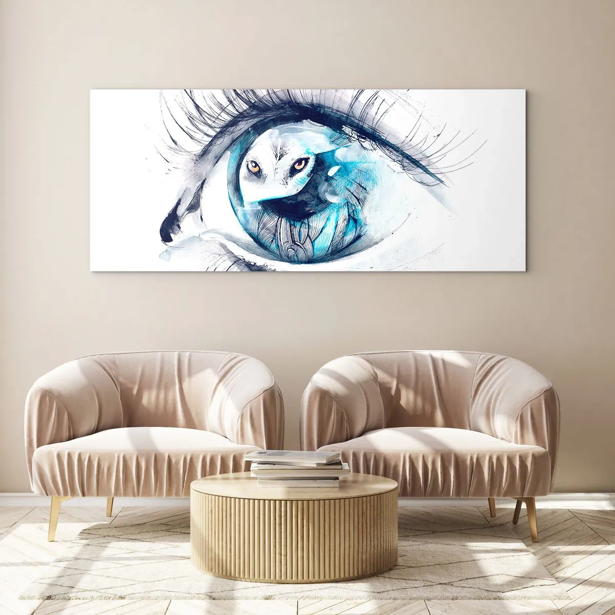 Üveg kép - Szemtől szembe a vadonnal - 160x50 cm