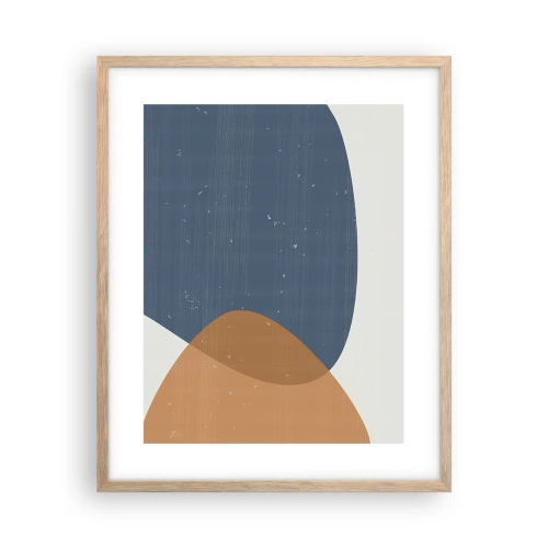 Poszter világos tölgy keretben - Oválisok és hatások - 40x50 cm