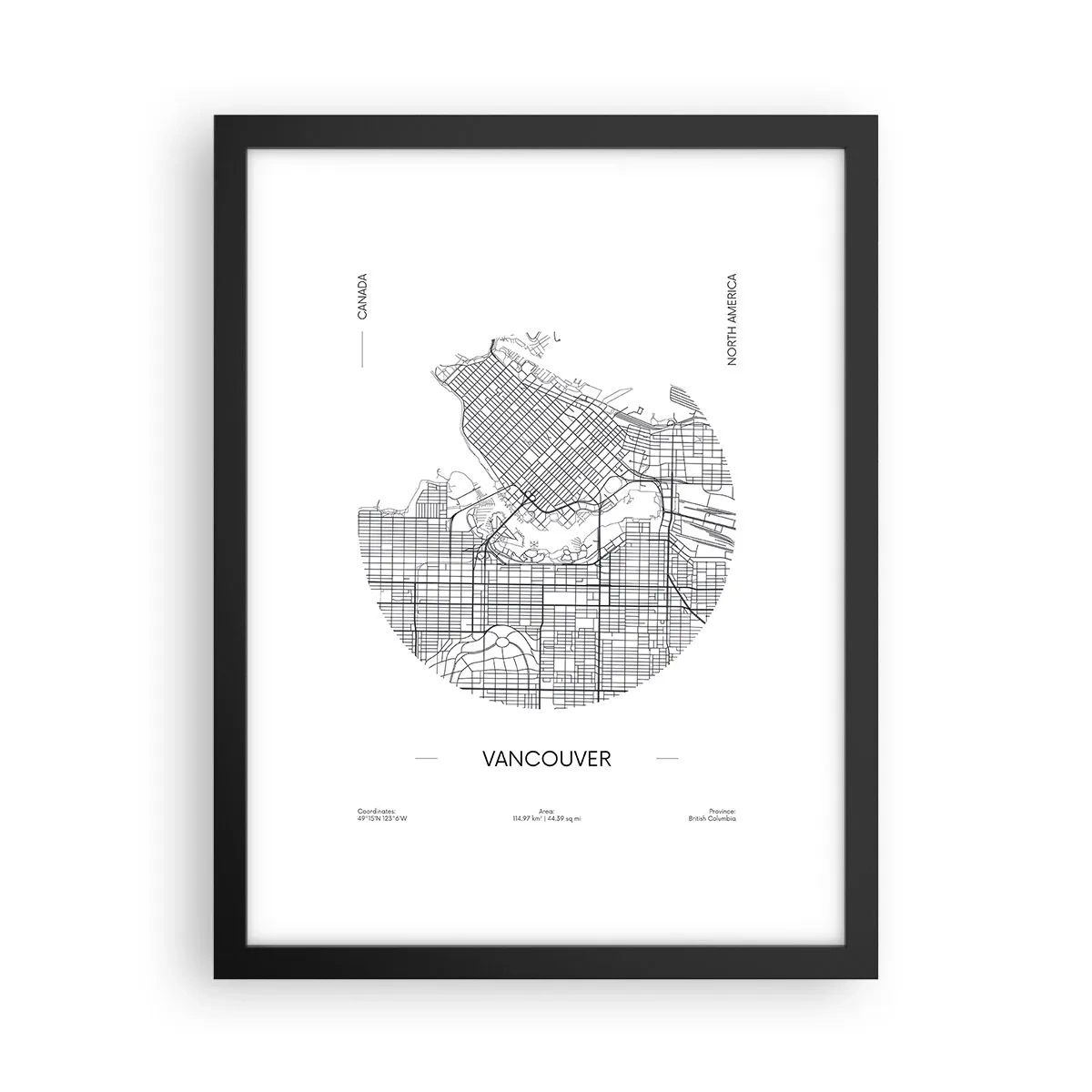 Poszter fehér keretben - Vacouver anatómiája - 30x40 cm