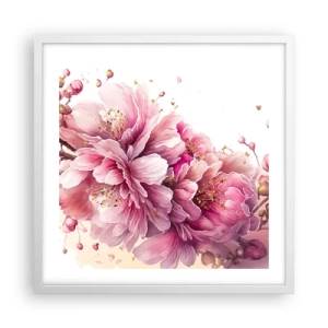 Poszter fekete keretben - Cseresznyevirág - 50x50 cm