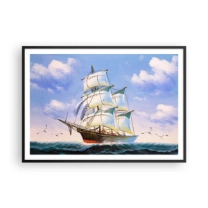 Poszter fehér keretben - Büszkén a széllel - 100x70 cm