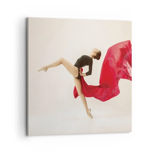 Vászonkép - Piros és fekete - 60x60 cm