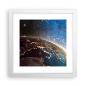 Poszter fekete keretben - Tekintsünk magunkra távolról - 30x30 cm