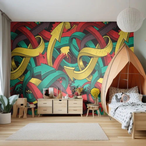 Fotótapéta Premium Canvas - Melyik az út a cél felé? - Absztrakció, Darab, Képregény - 200x140 cm