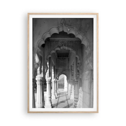 Poszter világos tölgy keretben - Itt játszódnak a Kelet meséi - 70x100 cm