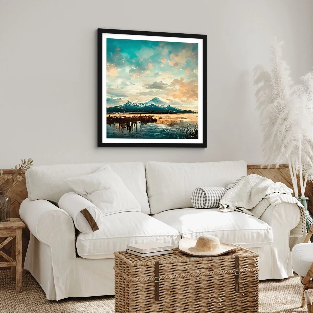 Poszter fehér keretben - Az ég védelme alatt - 60x60 cm