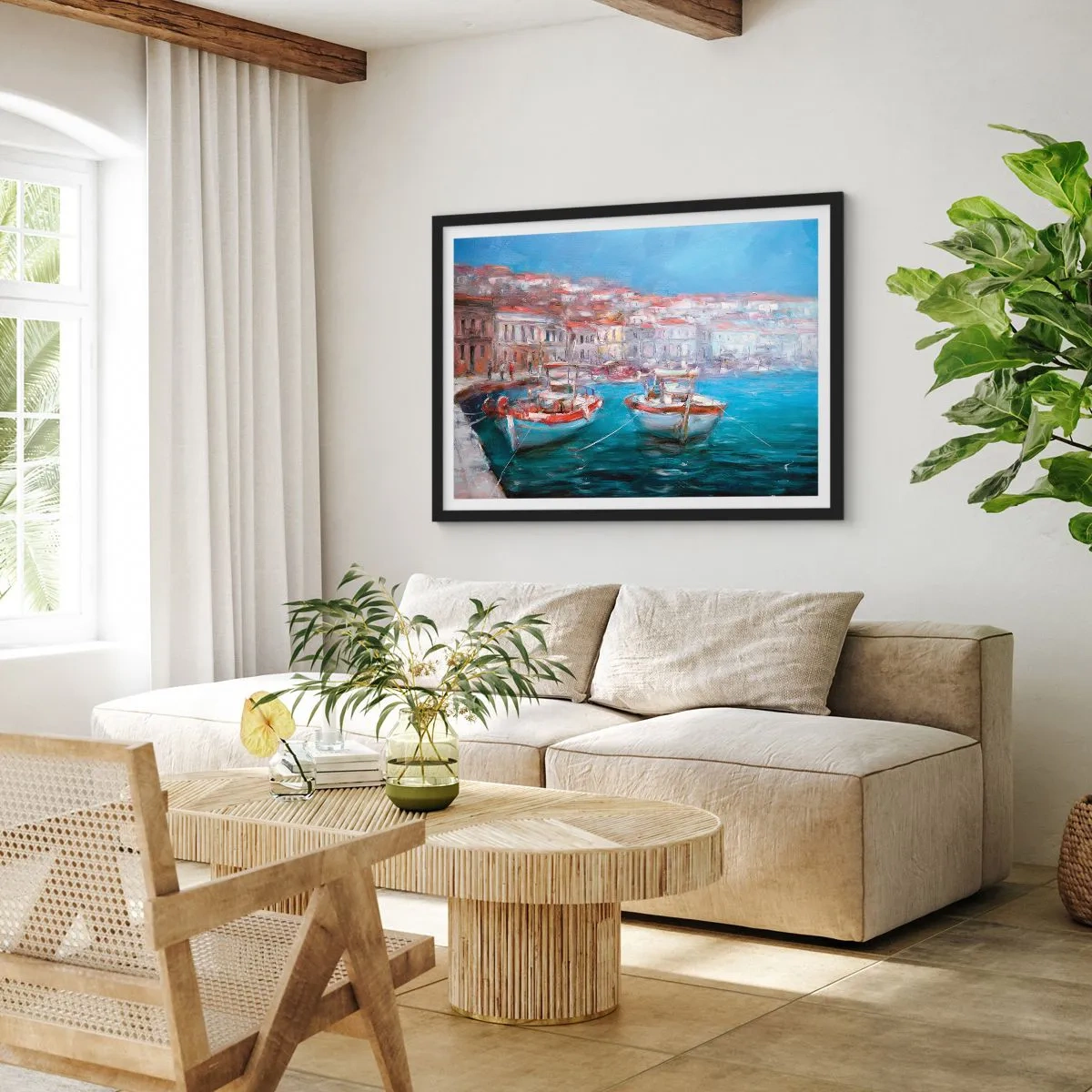 Poszter fehér keretben - Olasz öböl - 70x50 cm