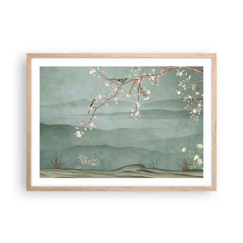 Poszter világos tölgy keretben - Tavasz, ah, te vagy az - 70x50 cm