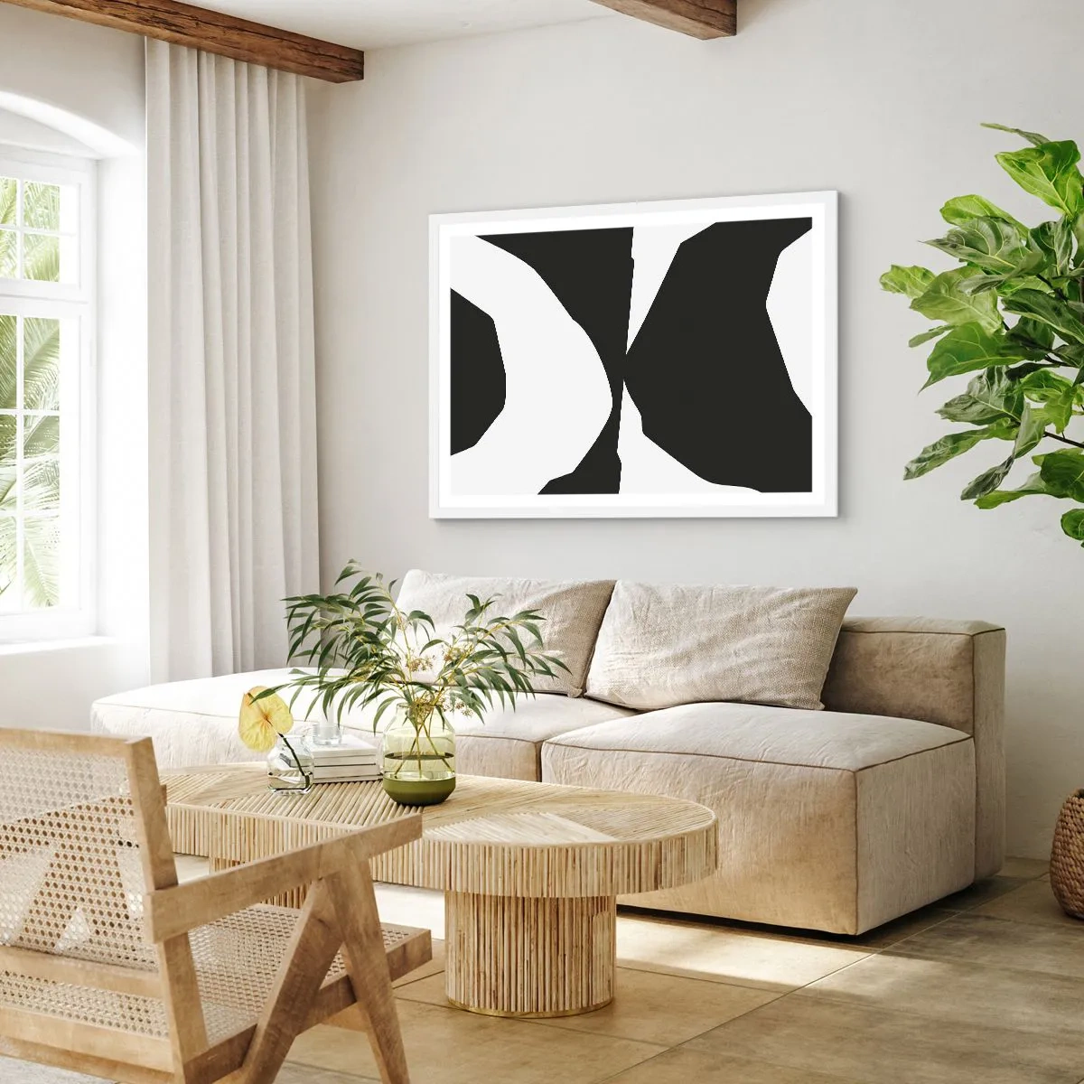 Poszter fekete keretben - Pozitív-negatív - 100x70 cm