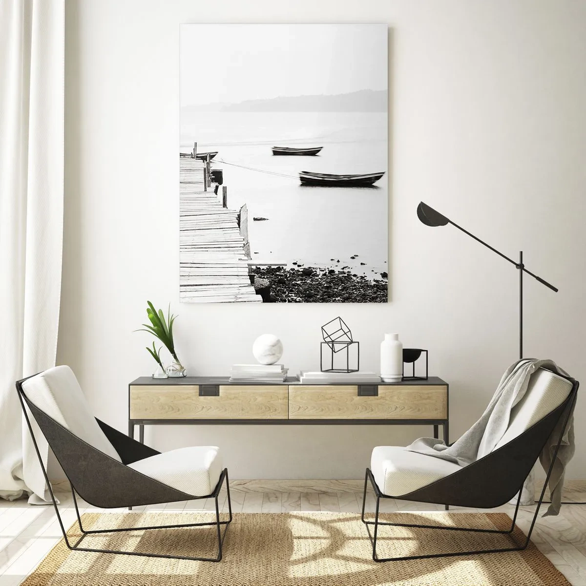 Üveg kép - Csendes és tiszta víz felett - 70x100 cm