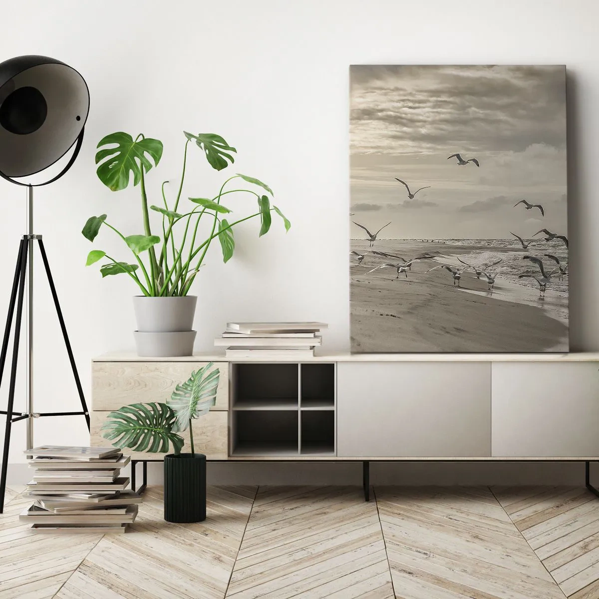 Vászonkép - A tenger hangja, a madarak éneke - 50x70 cm