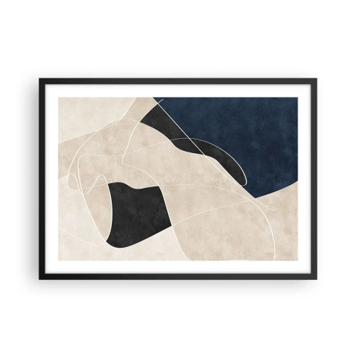 Poszter fehér keretben - Absztrakt kompozíció - az árnyalatok kontrasztja - 70x50 cm