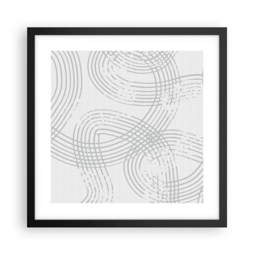 Poszter fehér keretben - Nincs egyenes út - 40x40 cm