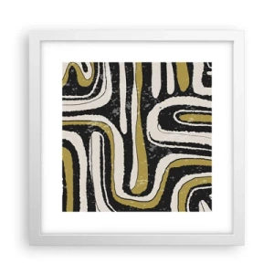 Poszter fekete keretben - Kompozíció: traktusok és sikátorok - 30x30 cm