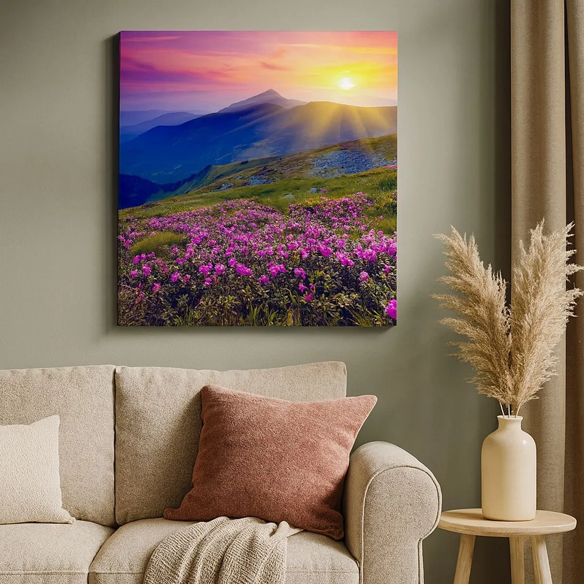 Vászonkép - … És körülötte hegyi fenyő és gyógynövények illata - 30x30 cm