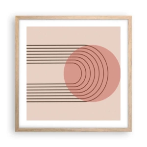 Poszter világos tölgy keretben - Ellenállhatatlan vonzalom - 50x50 cm