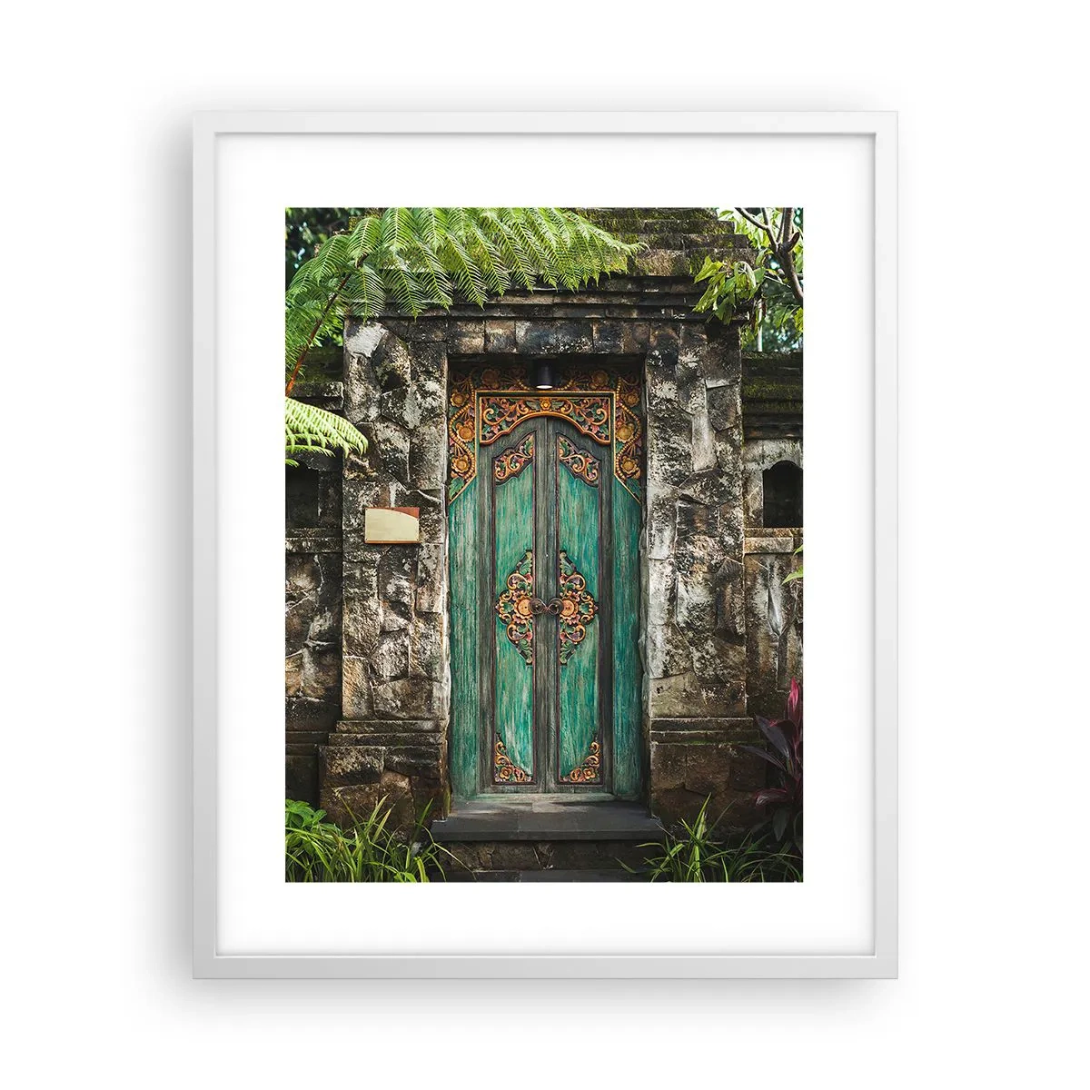 Poszter fekete keretben - Ajtó egy egzotikus világba - 40x50 cm