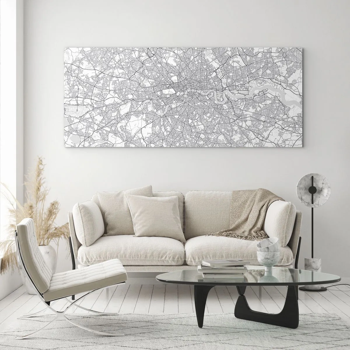 Üveg kép - A londoni labirintus térképe - 140x50 cm