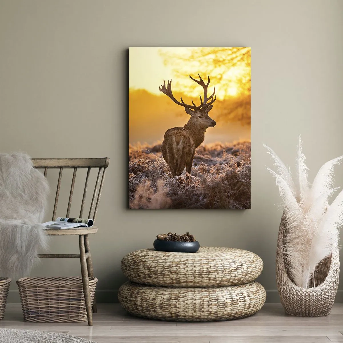 Vászonkép - Az őszi erdő királya - 55x100 cm