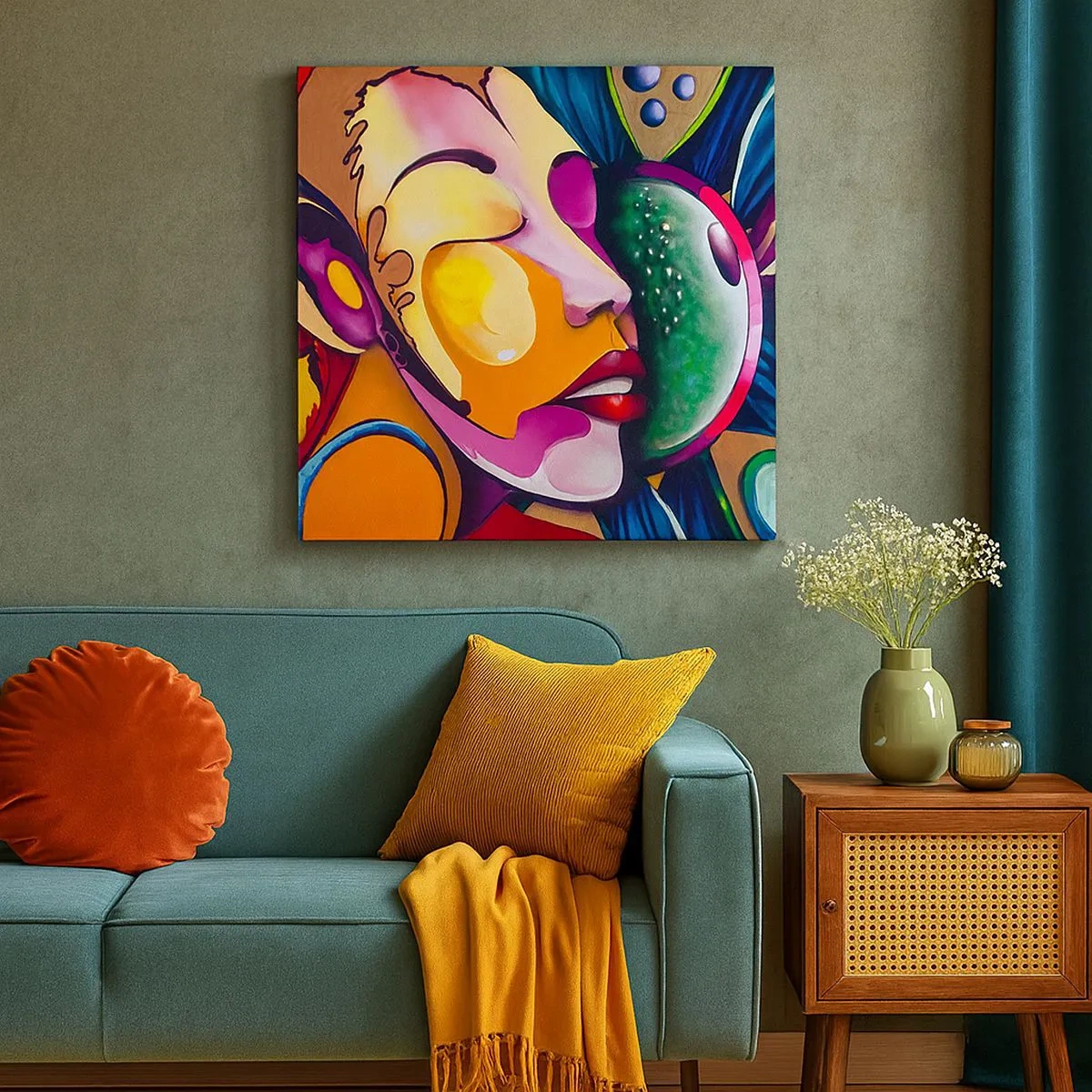 Vászonkép - Megérinteni színnel - 30x30 cm