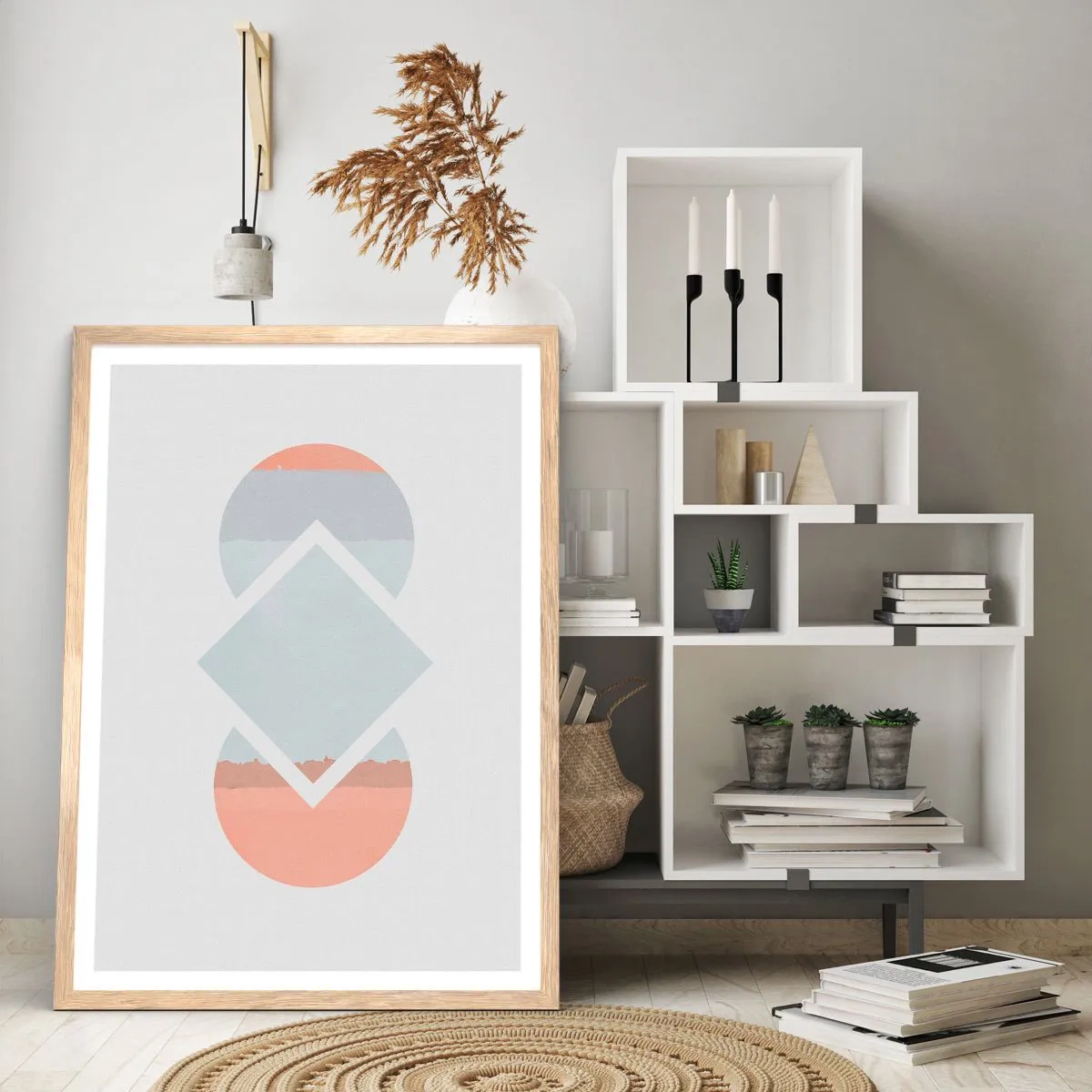Poszter világos tölgy keretben - A helyzet egyértelmű - 61x91 cm