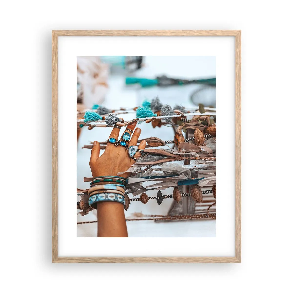 Poszter világos tölgy keretben - Helyi kincsek - 40x50 cm