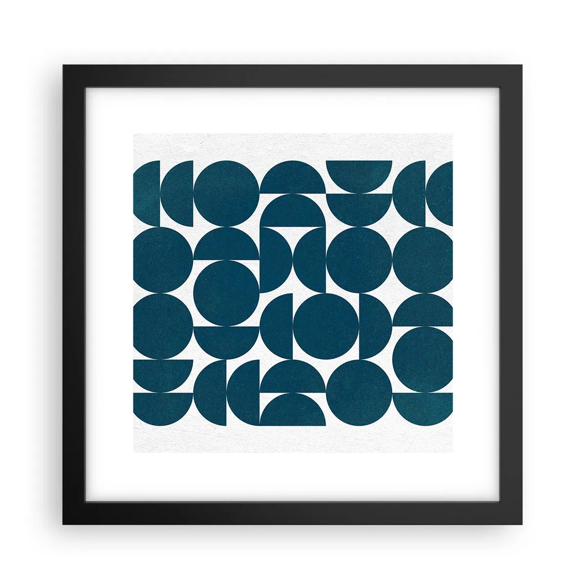 Poszter fehér keretben - Körök és félkörök - 30x30 cm