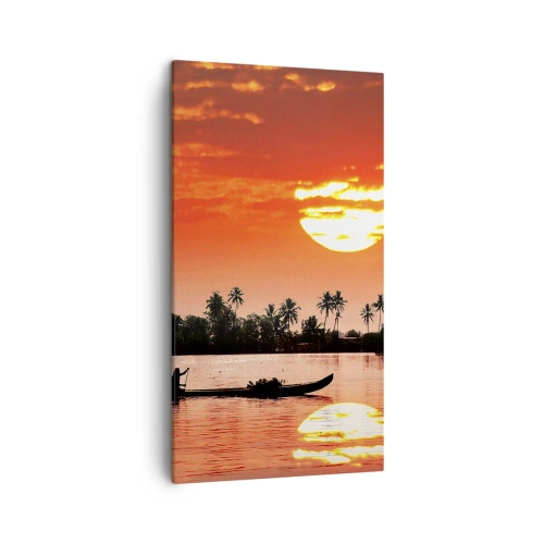Vászonkép - A trópusok nyugalma naplementekor - 45x80 cm
