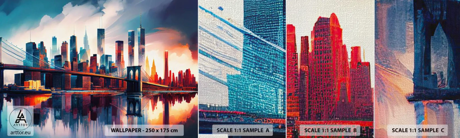 Fotótapéta Minta Premium Canvas - Fenomenális New York - Város, Híd, Építészet - 100x30 cm