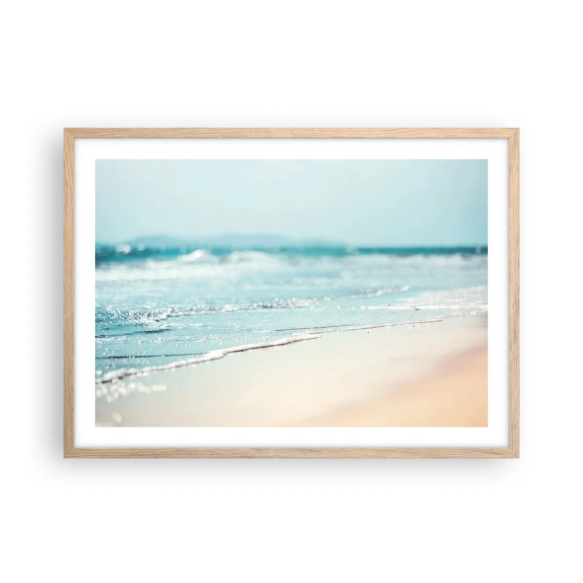 Poszter világos tölgy keretben - Hő és zaj - 70x50 cm