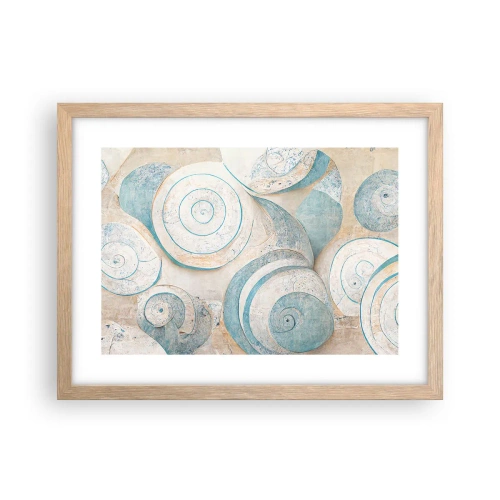Poszter világos tölgy keretben - Mit rejt a kagyló? - 40x30 cm