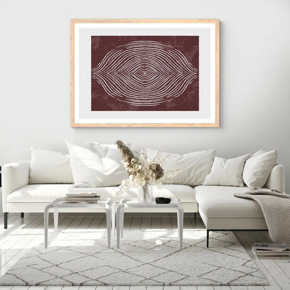 Poszter világos tölgy keretben - A tér beszél - 70x50 cm