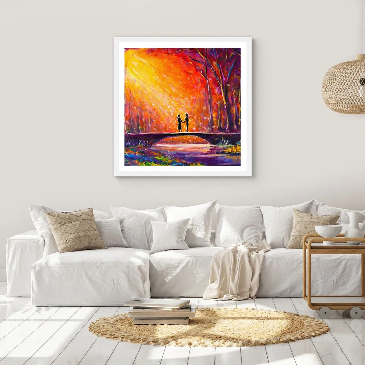 Poszter fekete keretben - Az ég is szereti őket - 30x30 cm