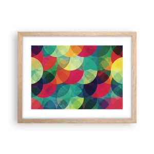 Poszter világos tölgy keretben - Felszívárványság - 40x30 cm