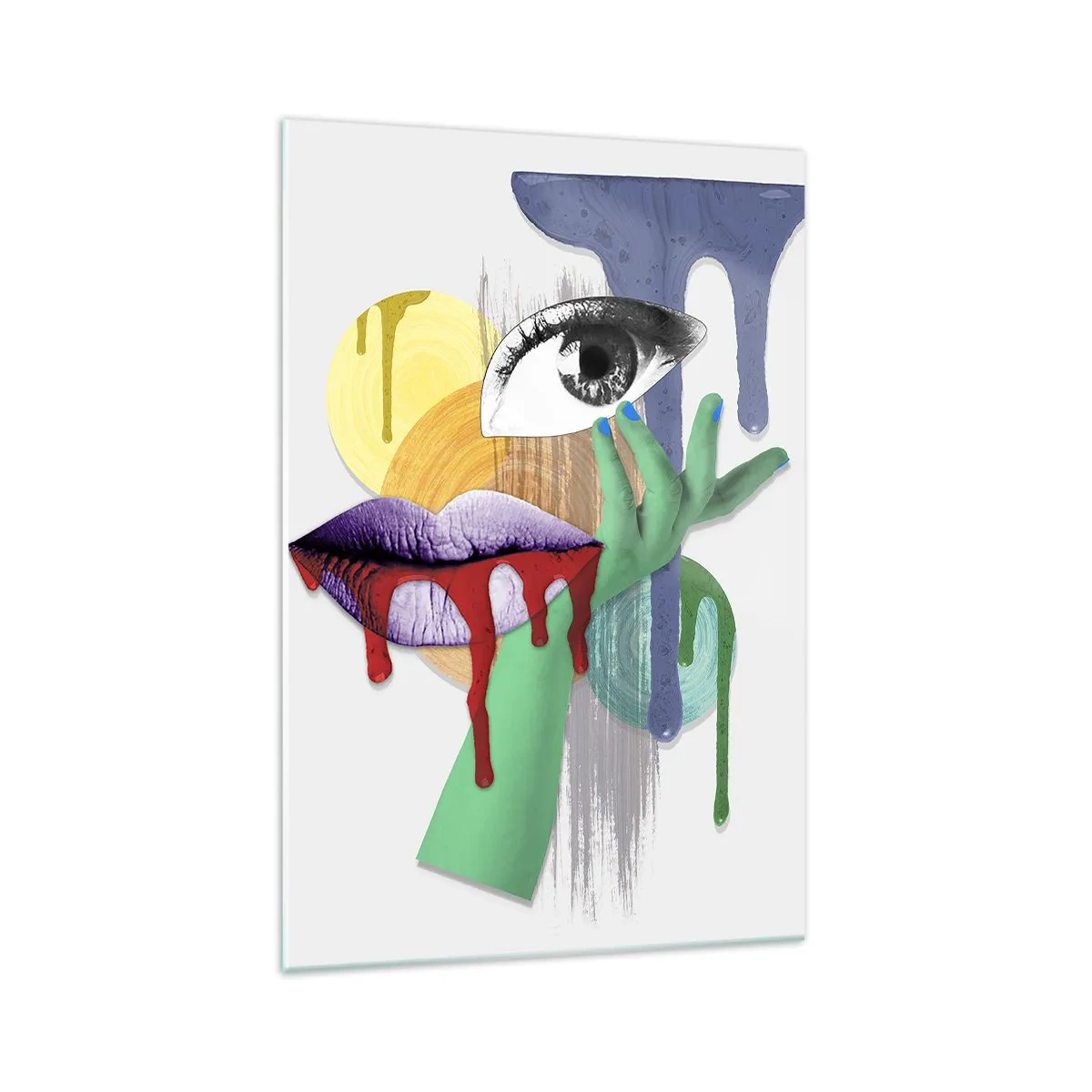 Üveg kép - Dekonstruált portré - 70x100 cm